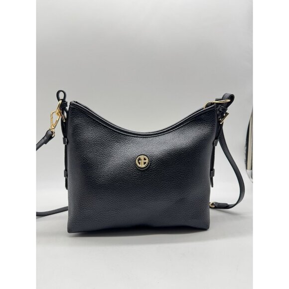 GIANI BERNINI Pebbled Soft medium women's shoulder crossbody bag - Black NEW! - Picture 10 of 16